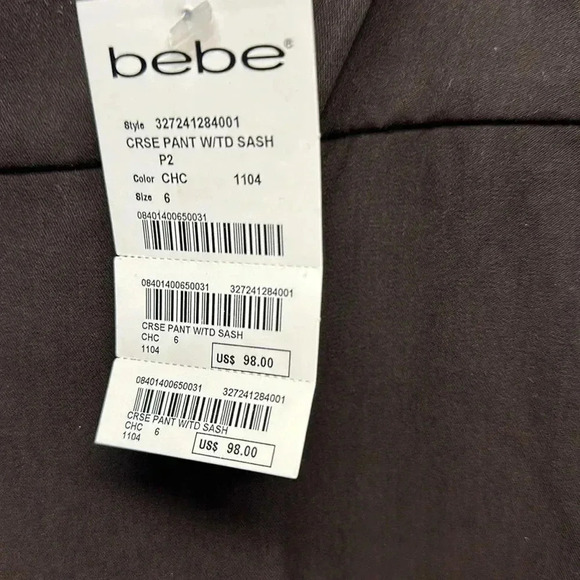 Bebe Wide Leg Black Dress Pants Size 6 - Picture 7 of 10